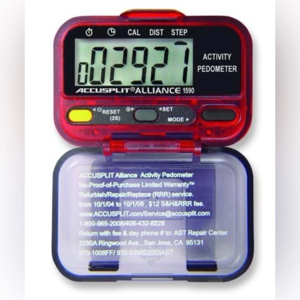 ACCUSPLIT AL1590 Pedometer, Steps, Distance Activity Timer, Clock, Calories - Picture 2 of 6